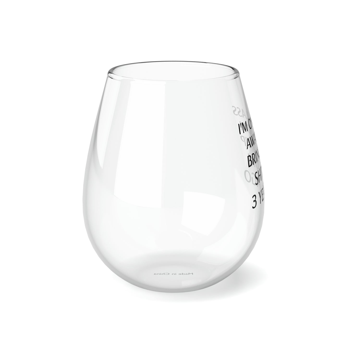 Stemless Wine Glass, 11.75oz - 3 Years Ago