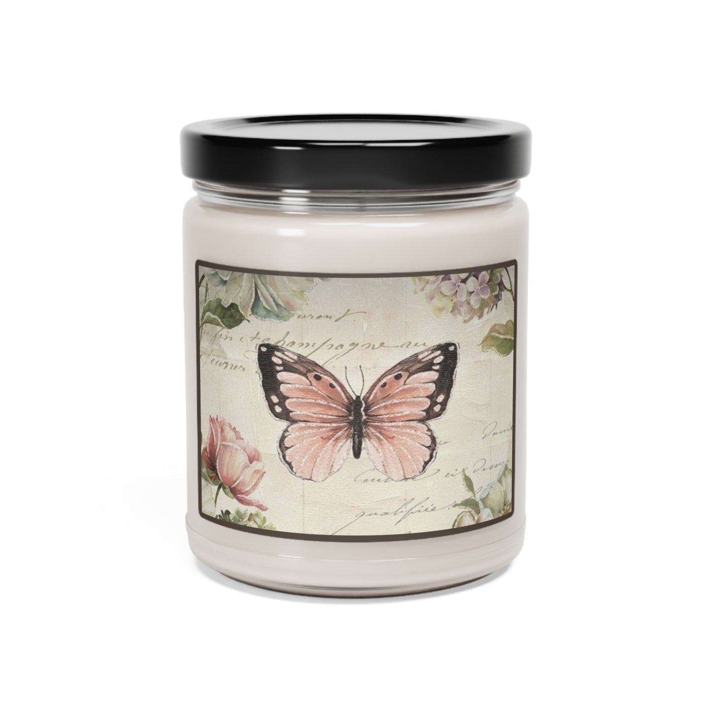 Scented Soy Candle, 9oz - Vintage Butterfly