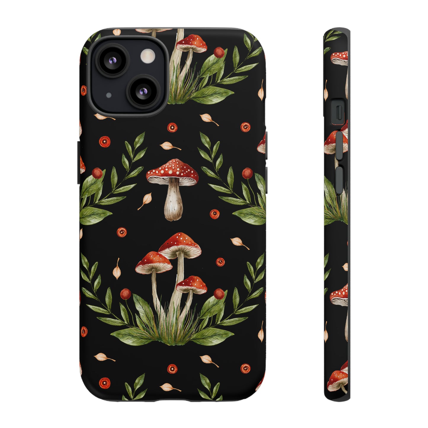 Tough Cases / Phone Case - Red/Black Mushrooms