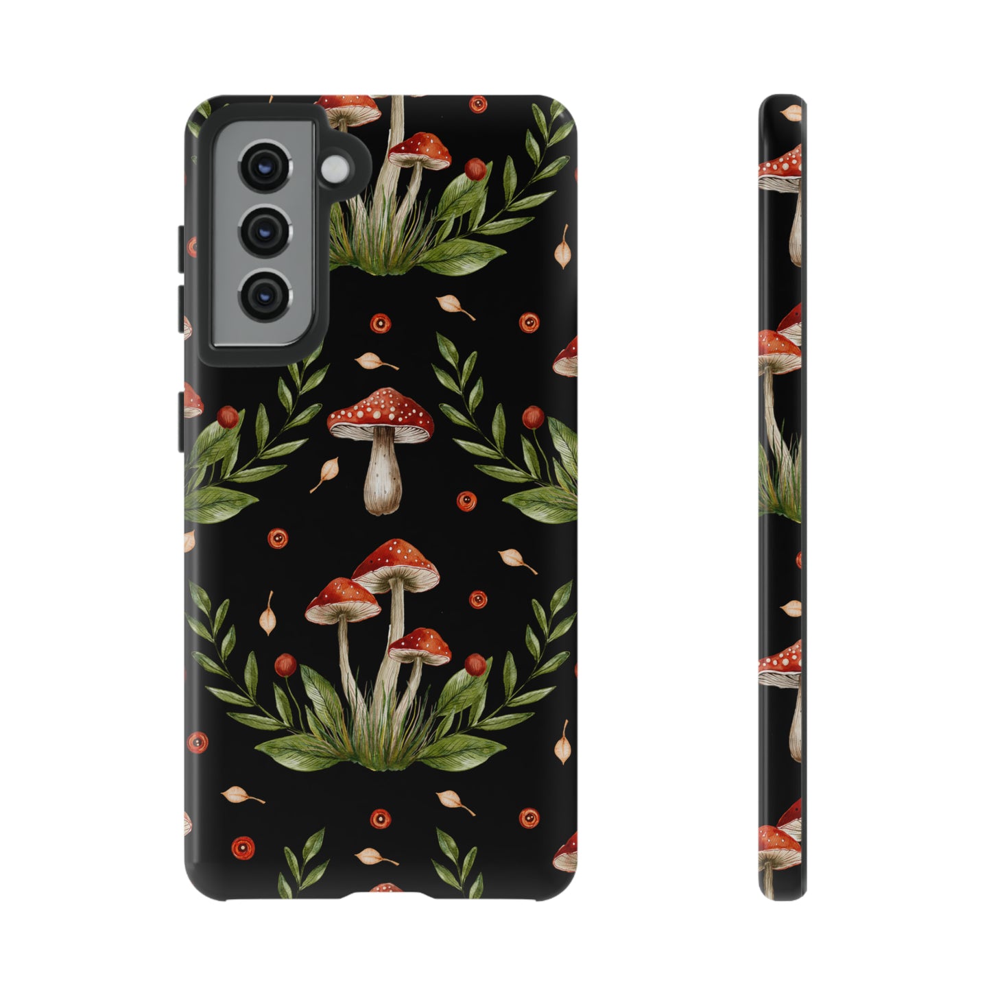 Tough Cases / Phone Case - Red/Black Mushrooms