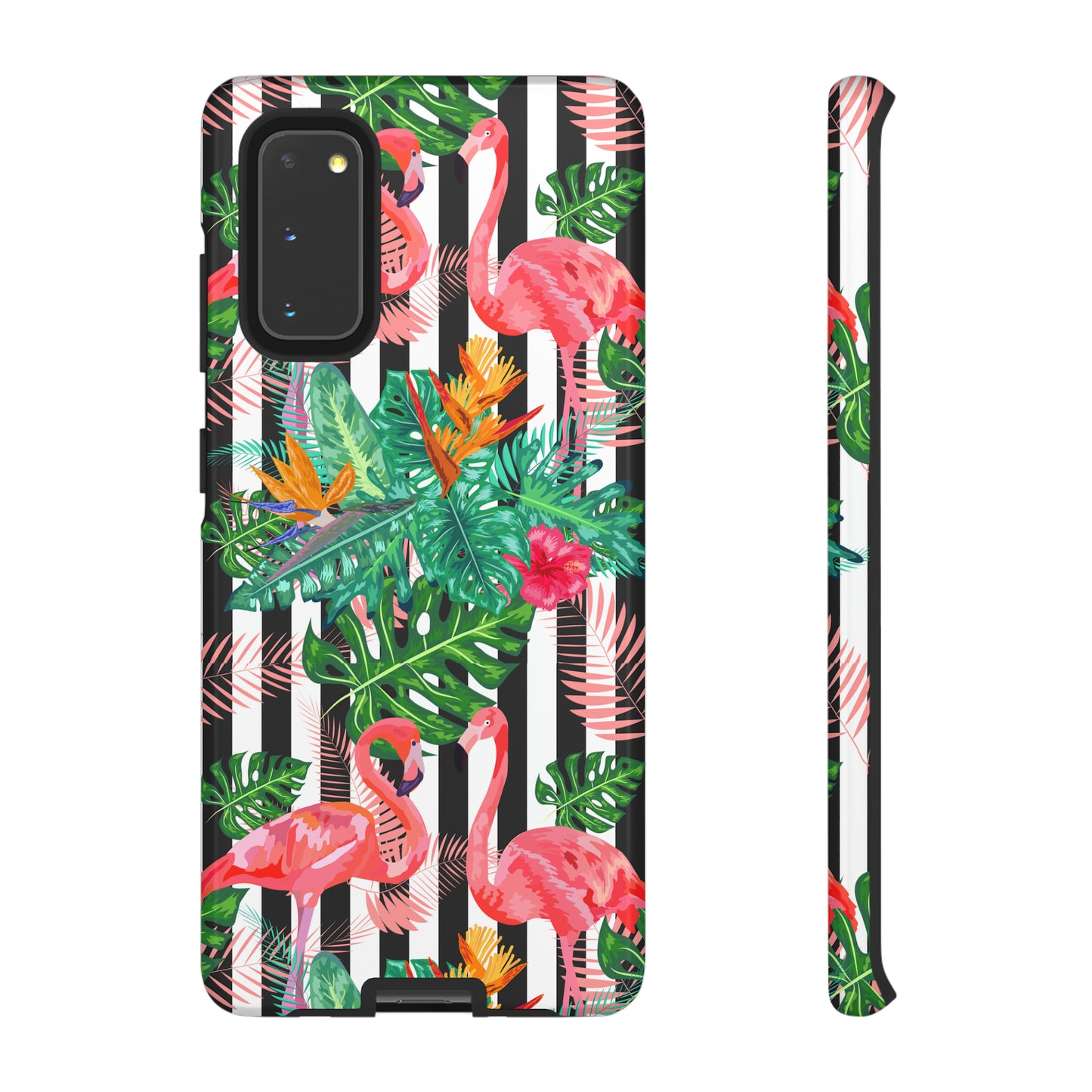 Tough Cases / Phone Case - flamingos with Black Lines