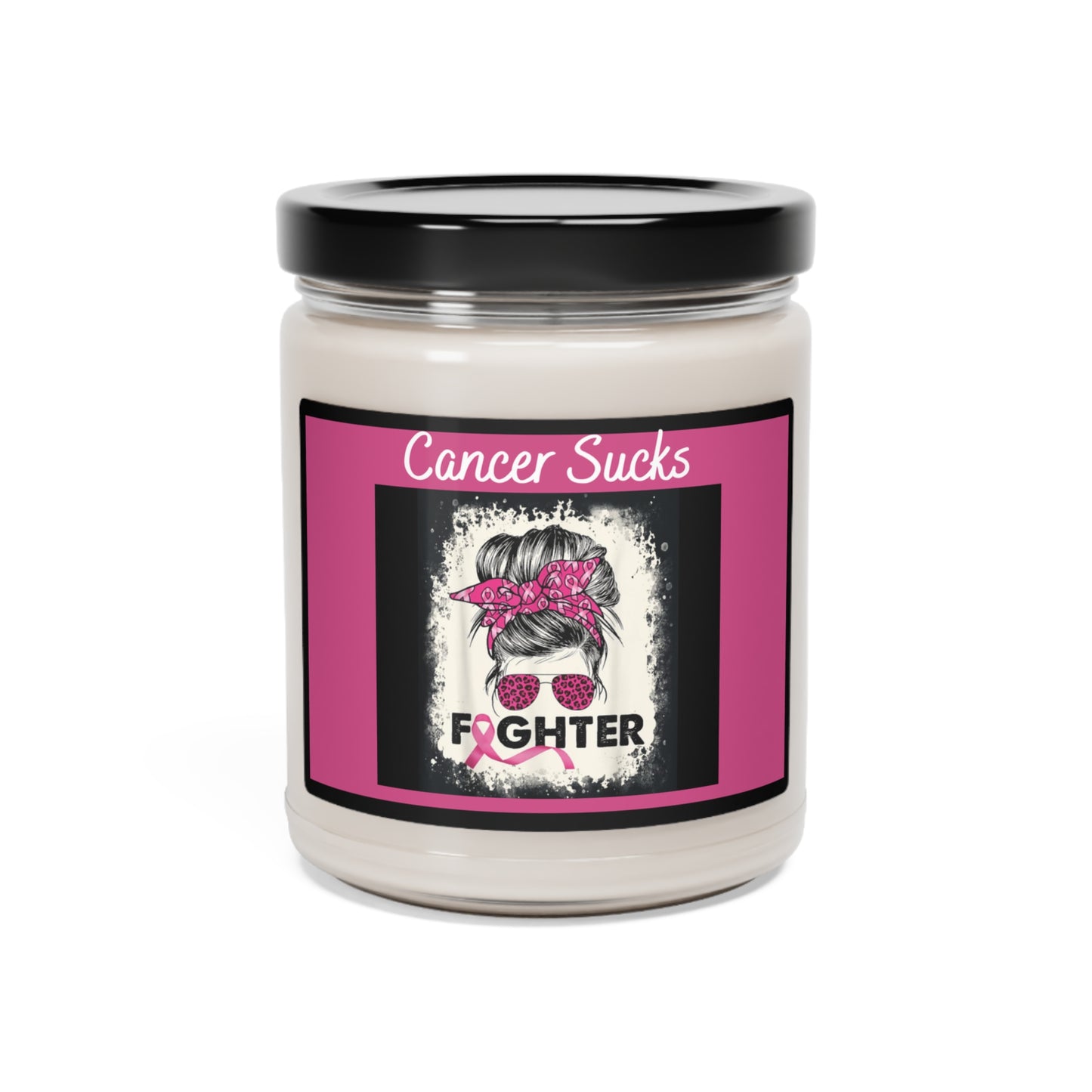 Scented Soy Candle, 9oz - Cancer Sucks