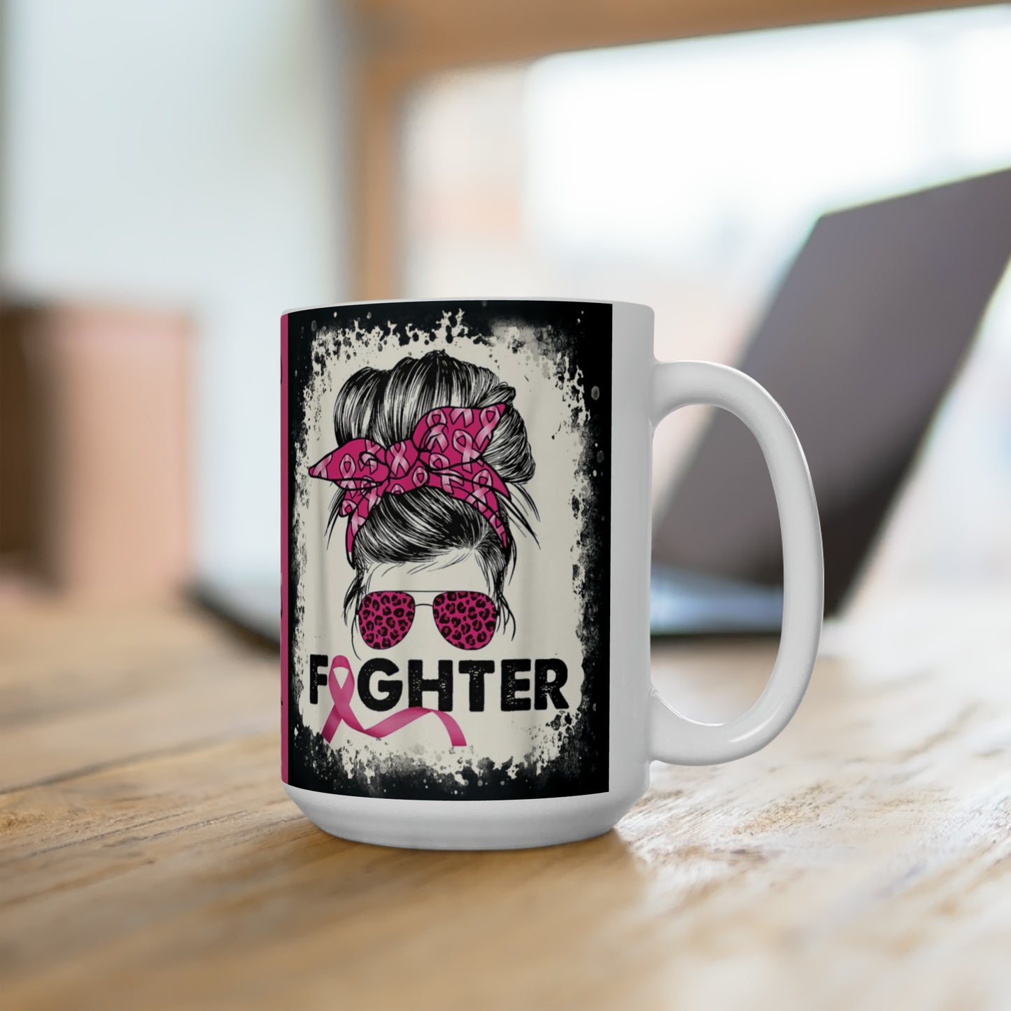 Ceramic Mug 15oz - Cancer Sucks