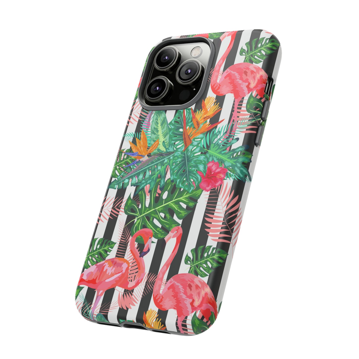 Tough Cases / Phone Case - flamingos with Black Lines