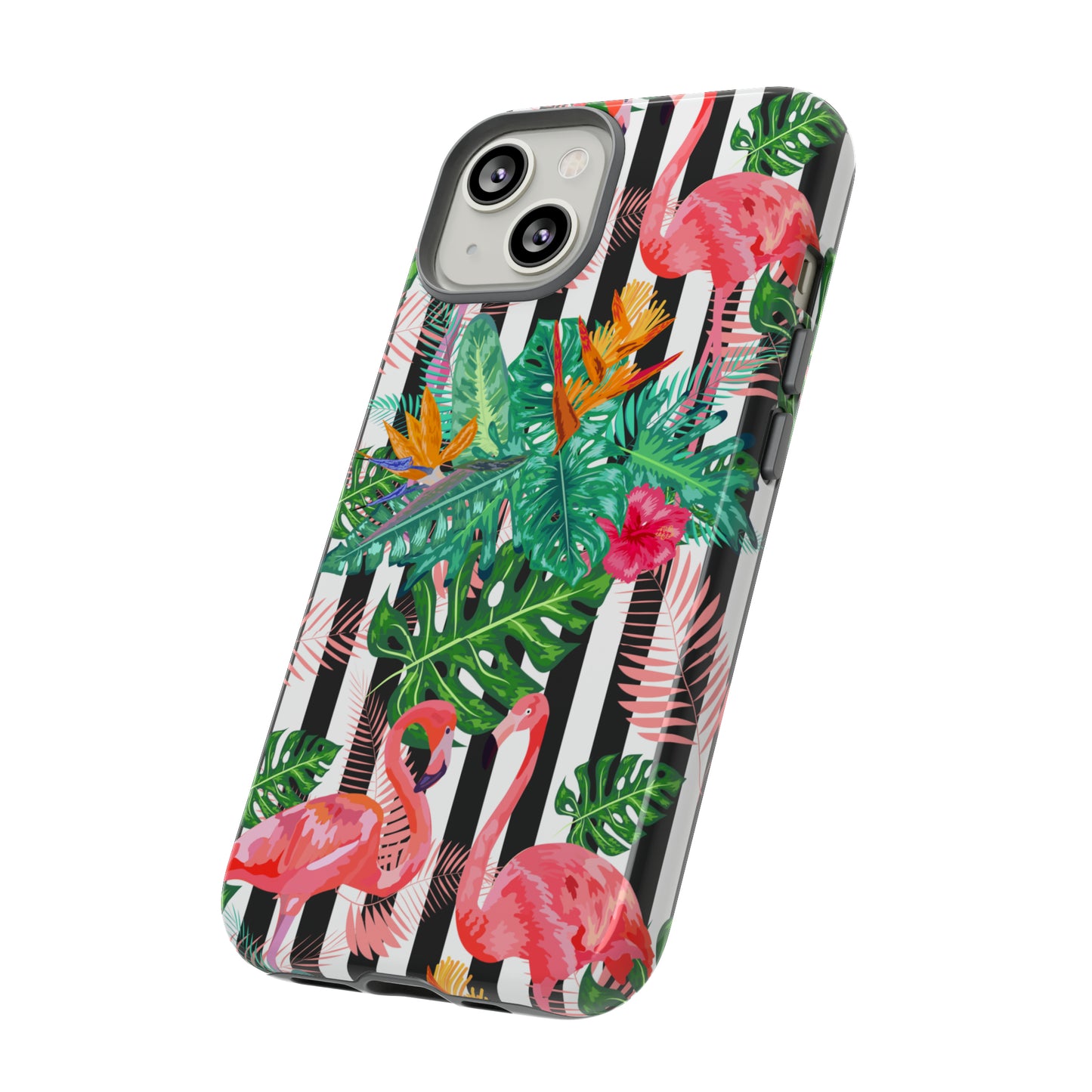 Tough Cases / Phone Case - flamingos with Black Lines