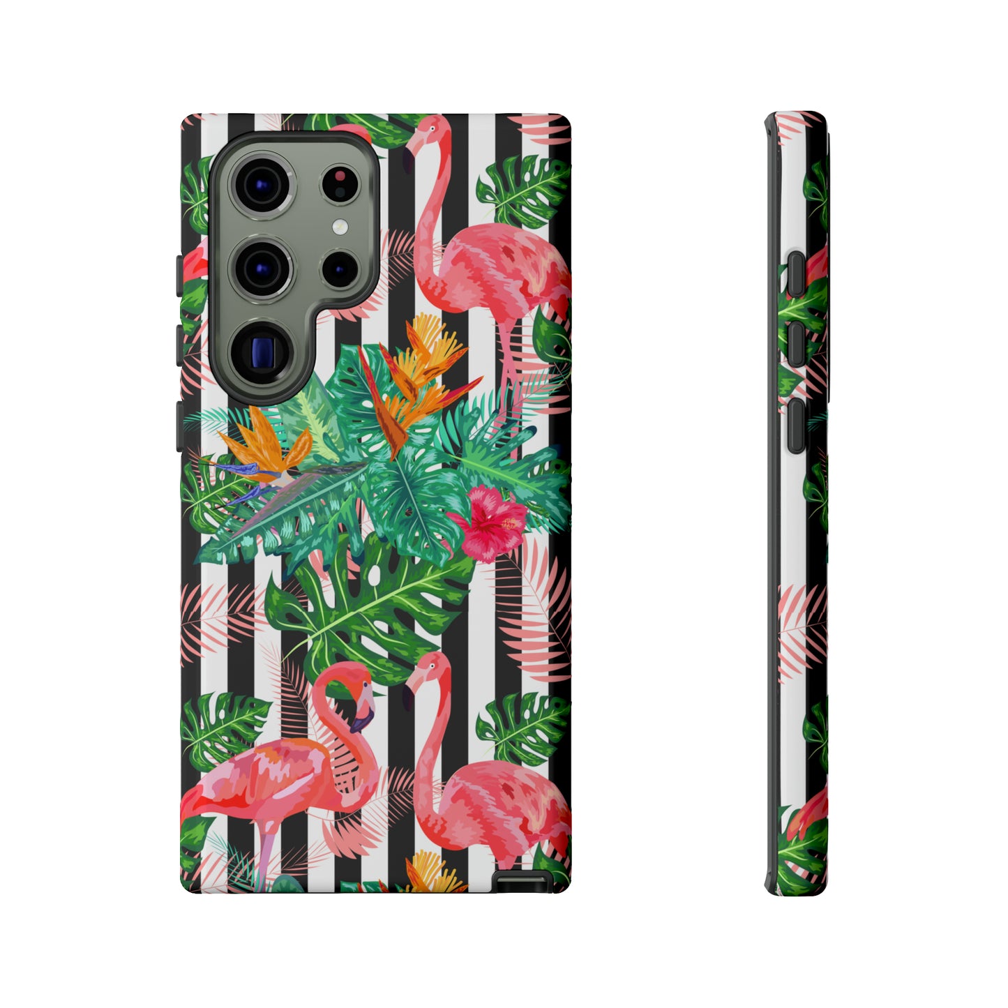 Tough Cases / Phone Case - flamingos with Black Lines