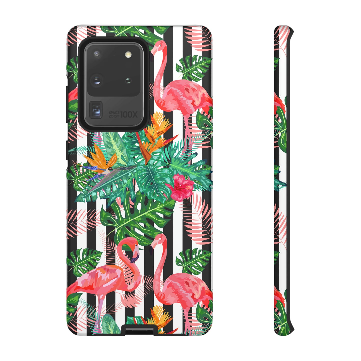 Tough Cases / Phone Case - flamingos with Black Lines