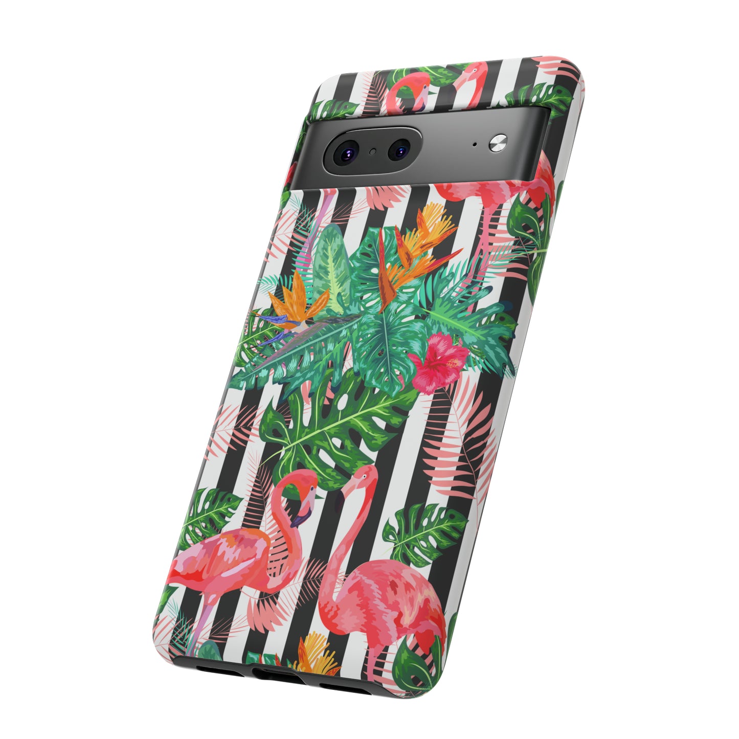 Tough Cases / Phone Case - flamingos with Black Lines