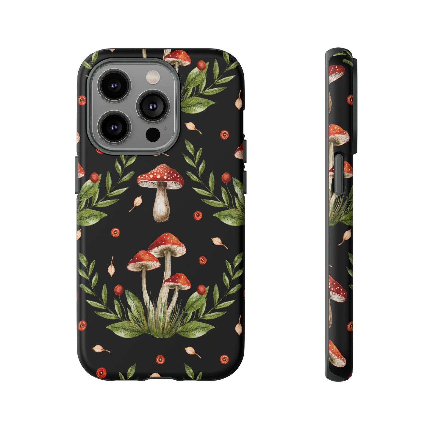 Tough Cases / Phone Case - Red/Black Mushrooms