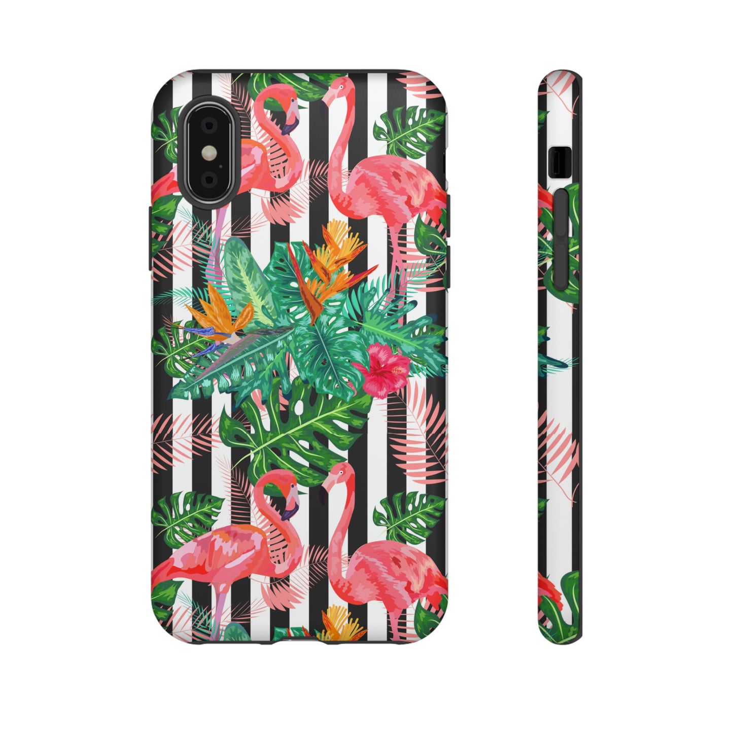 Tough Cases / Phone Case - flamingos with Black Lines