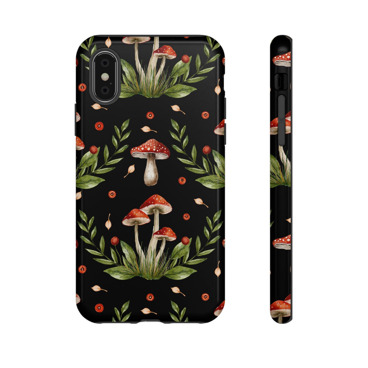 Tough Cases / Phone Case - Red/Black Mushrooms