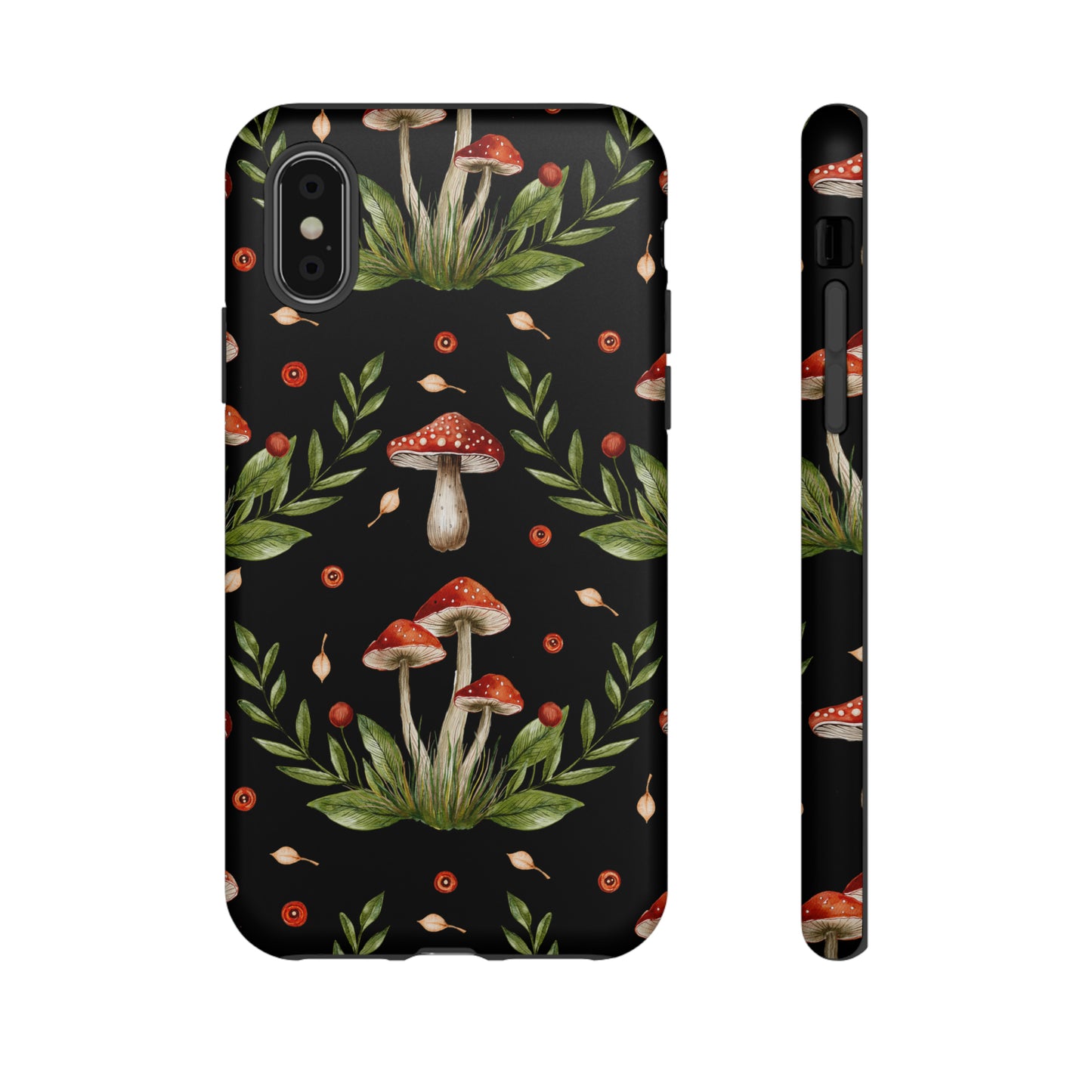 Tough Cases / Phone Case - Red/Black Mushrooms