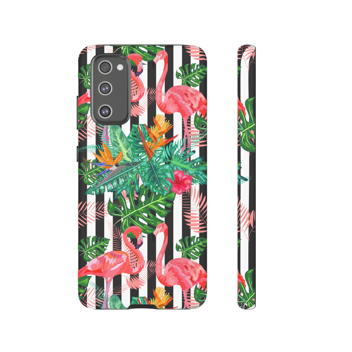 Tough Cases / Phone Case - flamingos with Black Lines