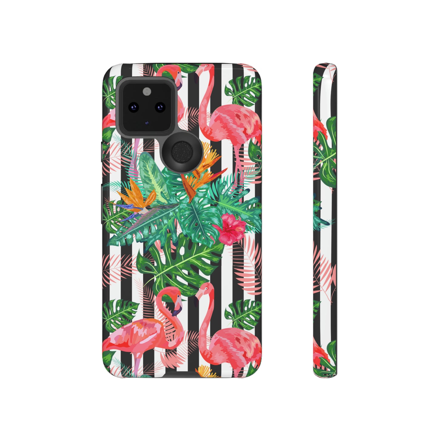 Tough Cases / Phone Case - flamingos with Black Lines