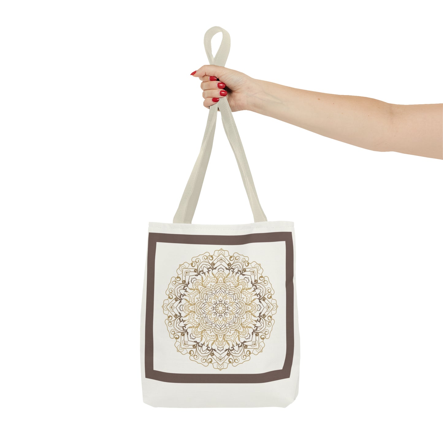 Tote Bag (AOP) - Brown Round Design