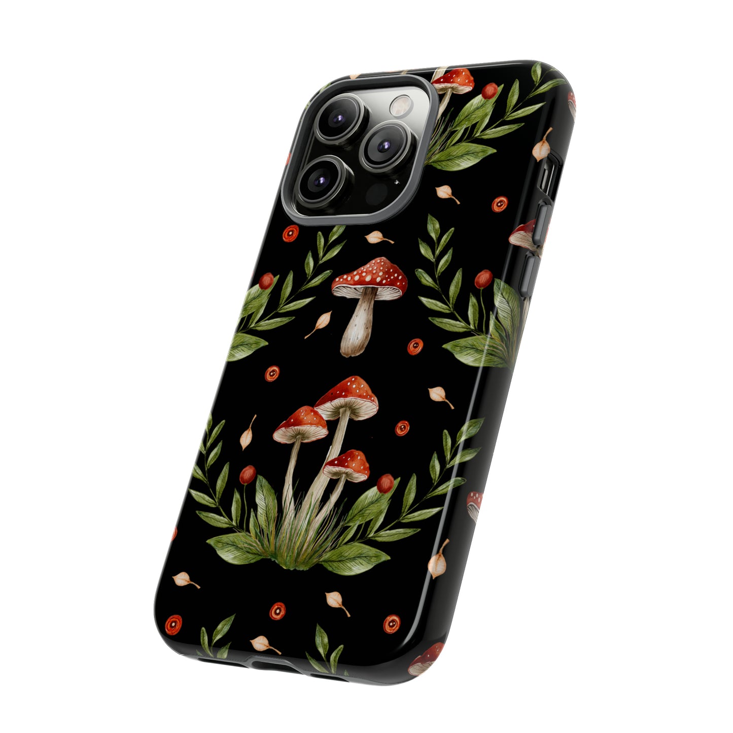 Tough Cases / Phone Case - Red/Black Mushrooms