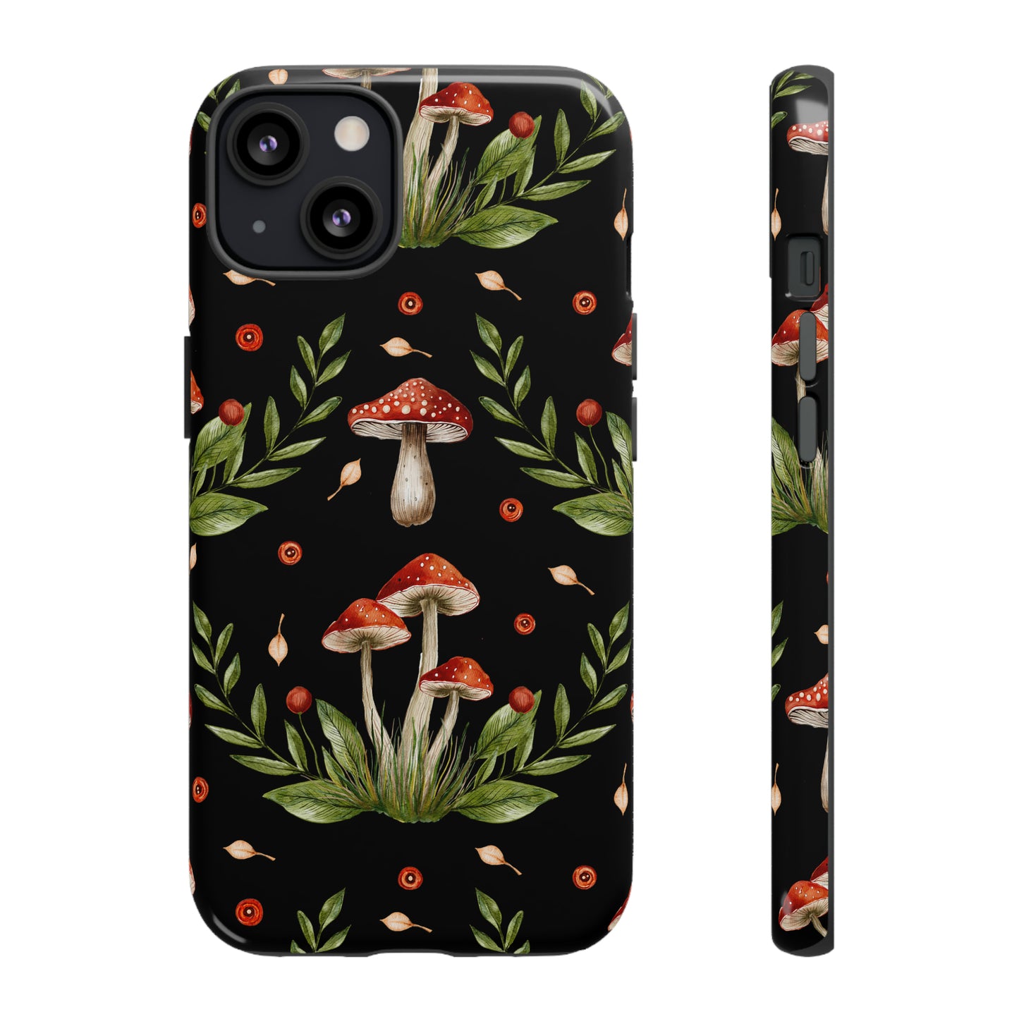 Tough Cases / Phone Case - Red/Black Mushrooms