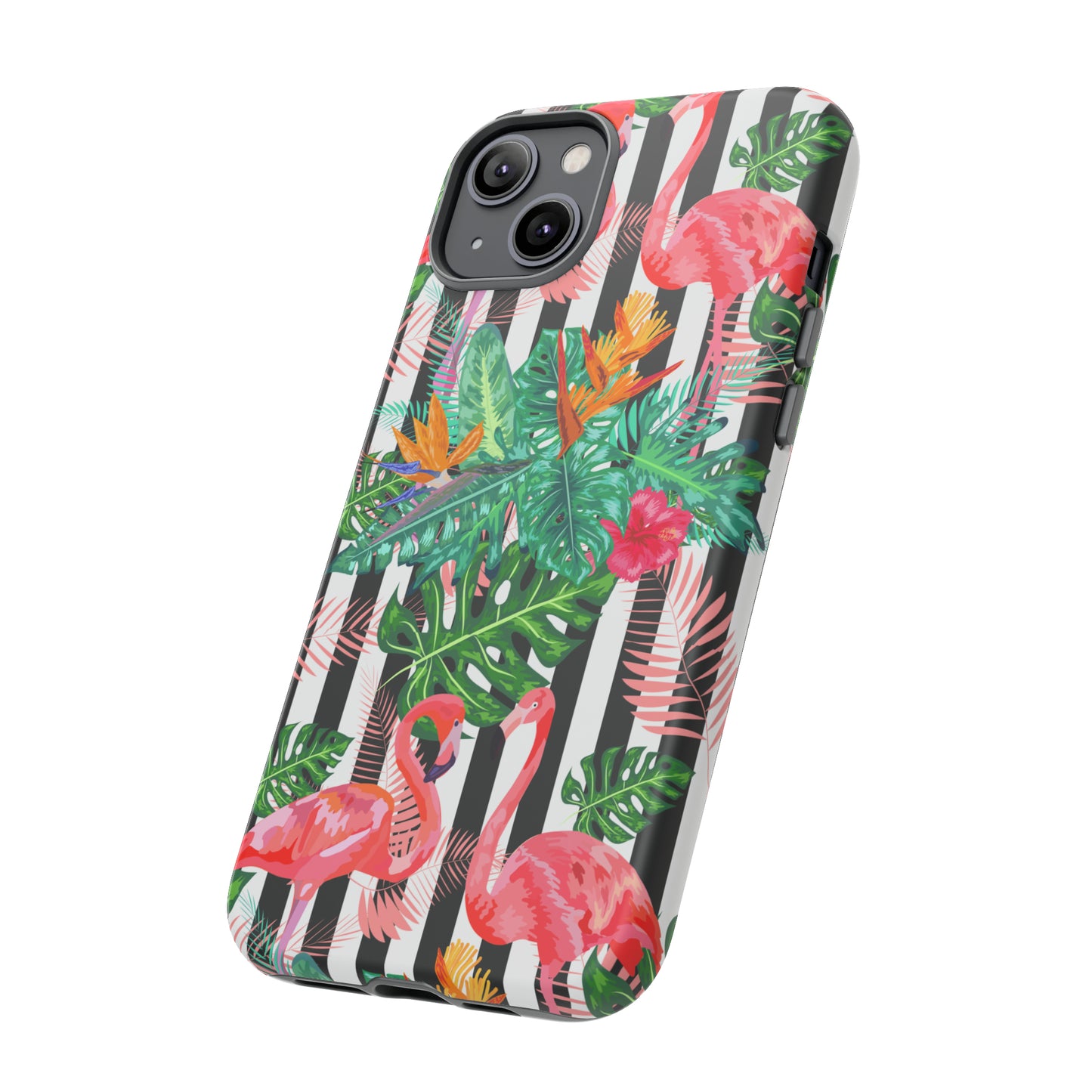 Tough Cases / Phone Case - flamingos with Black Lines