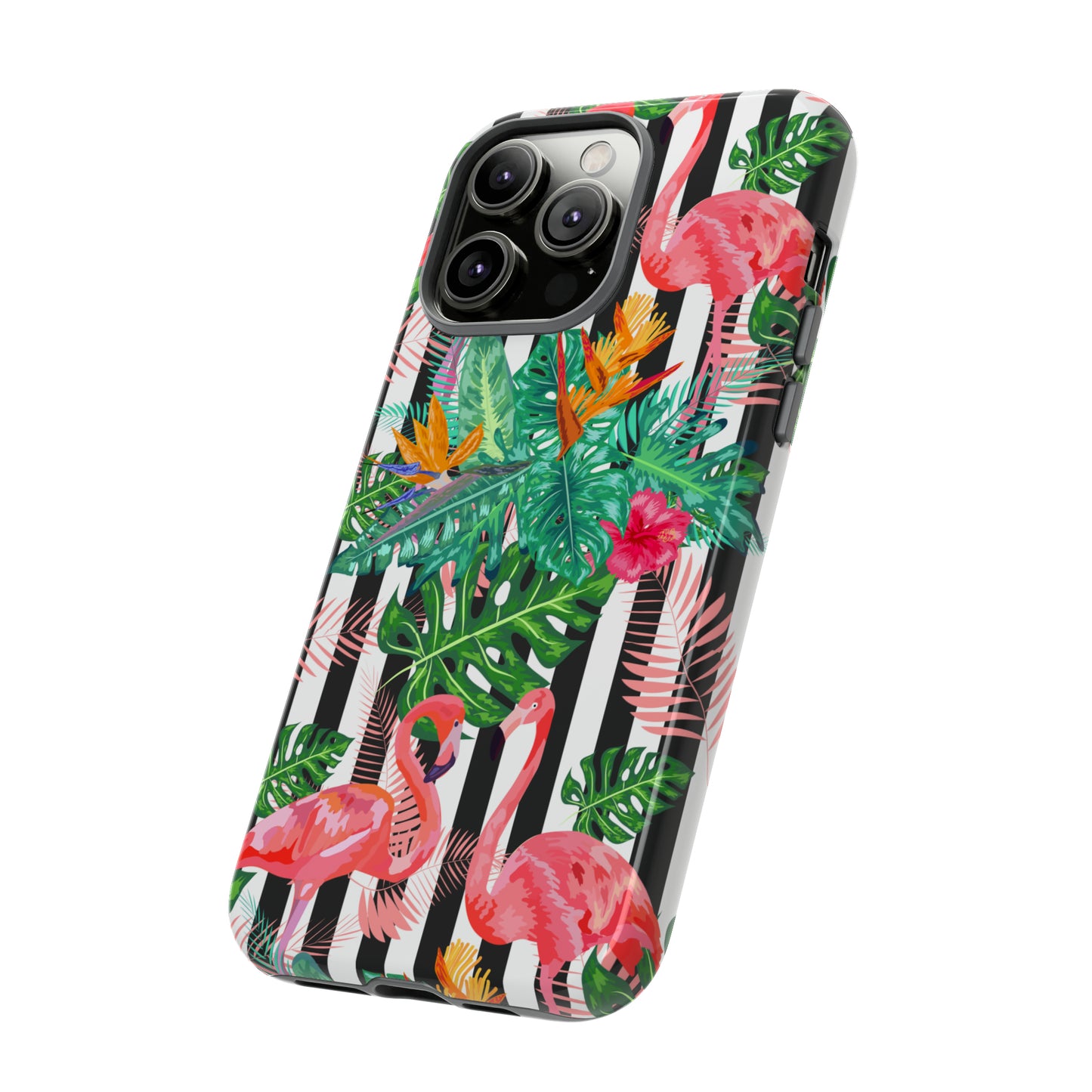 Tough Cases / Phone Case - flamingos with Black Lines