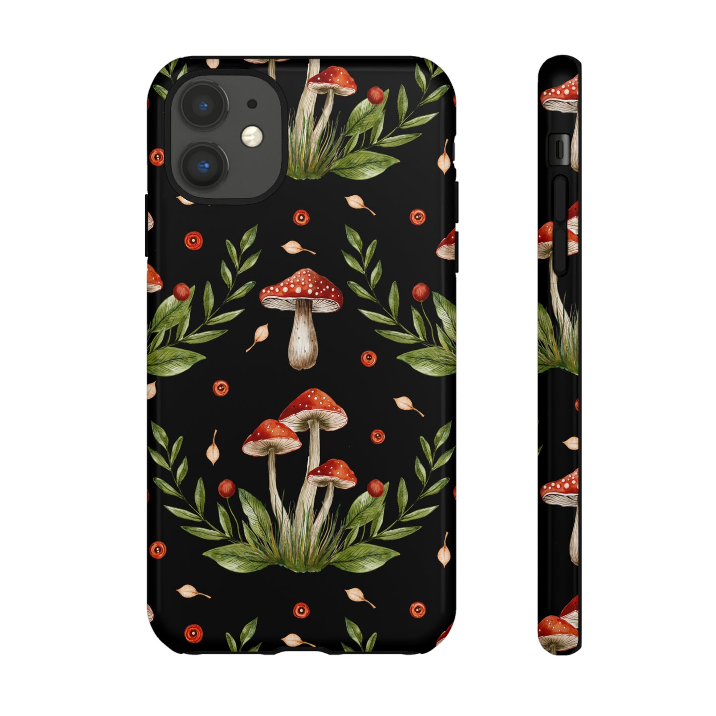 Tough Cases / Phone Case - Red/Black Mushrooms