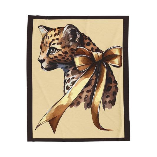 Velveteen Plush Blanket - Leopard