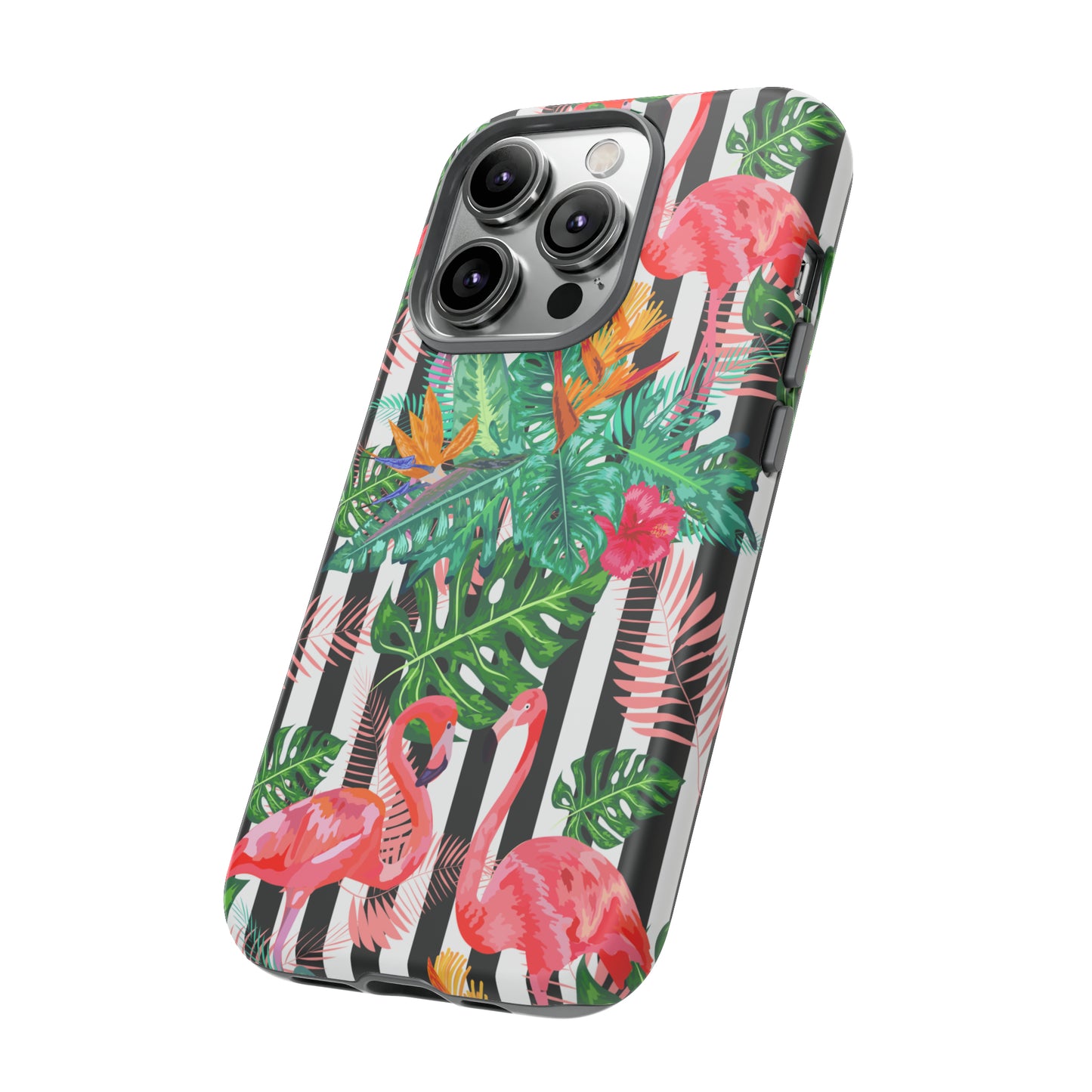 Tough Cases / Phone Case - flamingos with Black Lines