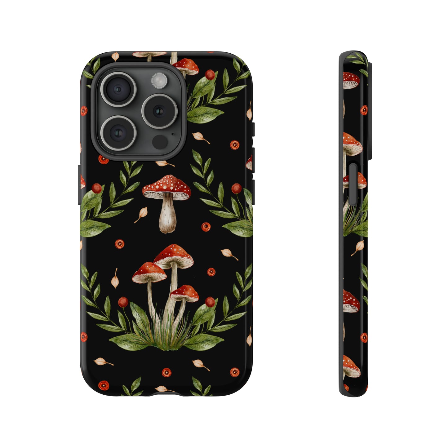 Tough Cases / Phone Case - Red/Black Mushrooms