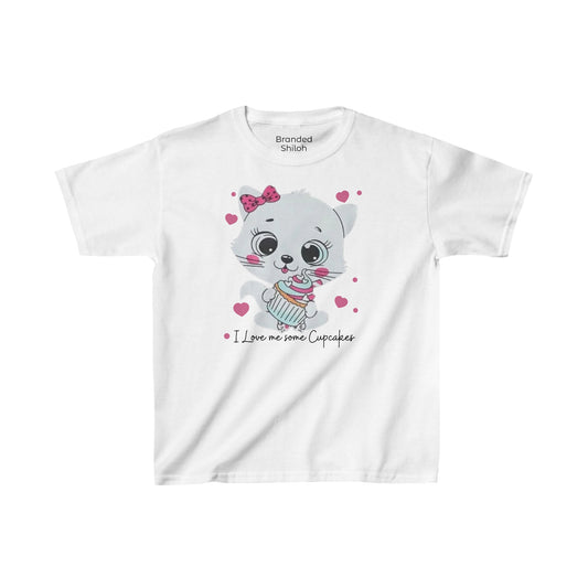 Girl's Heavy Cotton™ Tee - Love me some Cupcakes