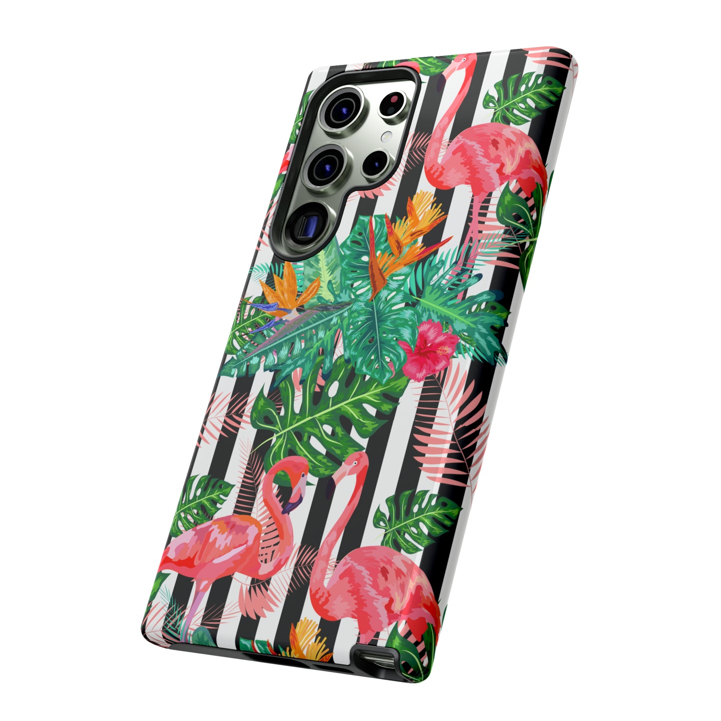 Tough Cases / Phone Case - flamingos with Black Lines