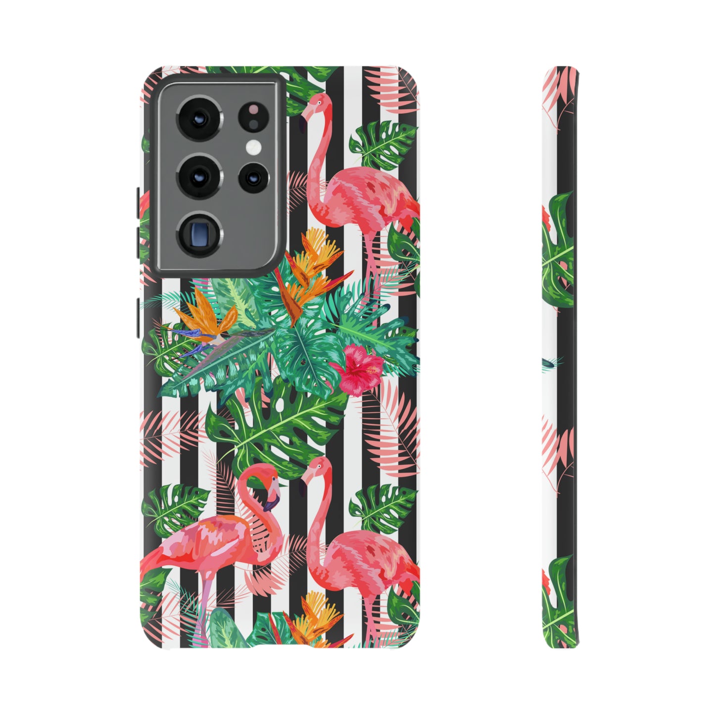 Tough Cases / Phone Case - flamingos with Black Lines