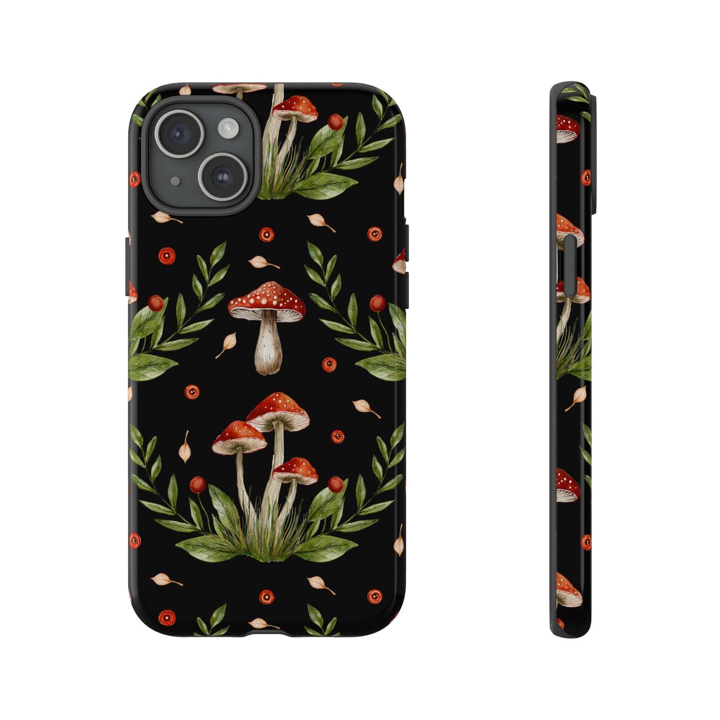 Tough Cases / Phone Case - Red/Black Mushrooms