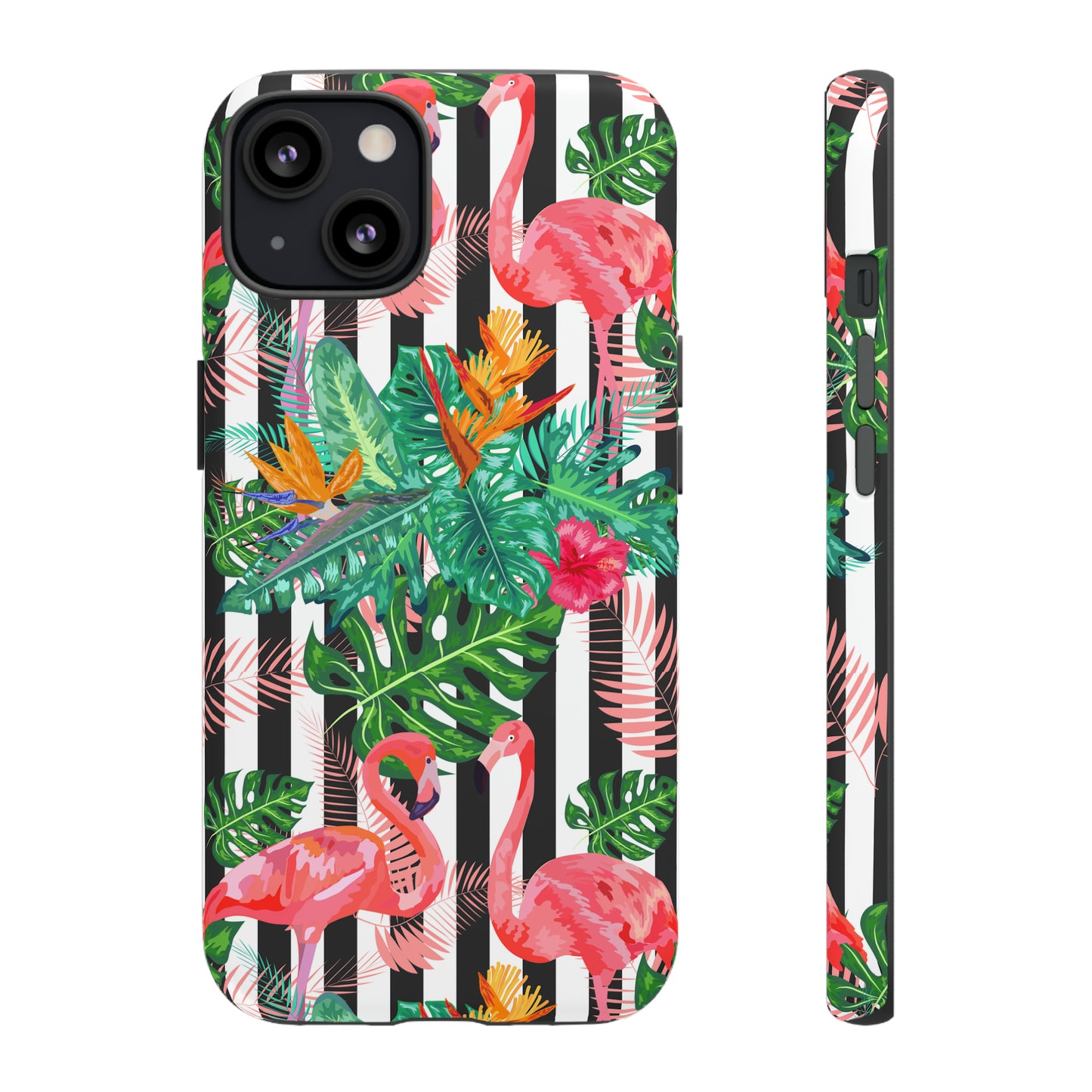 Tough Cases / Phone Case - flamingos with Black Lines