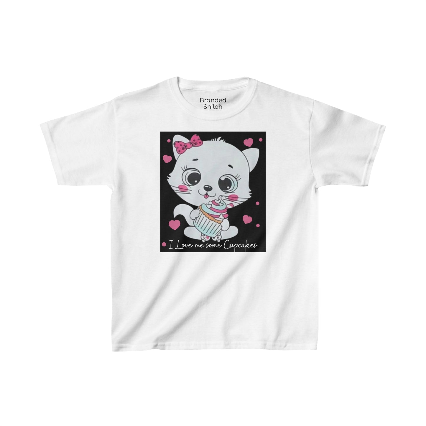 Girl's Heavy Cotton™ Tee - Cupcakes