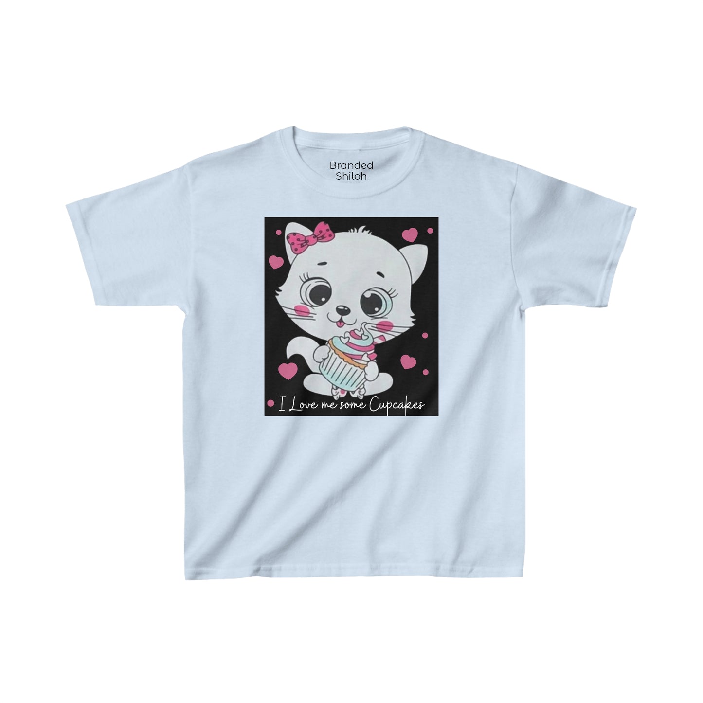 Girl's Heavy Cotton™ Tee - Cupcakes