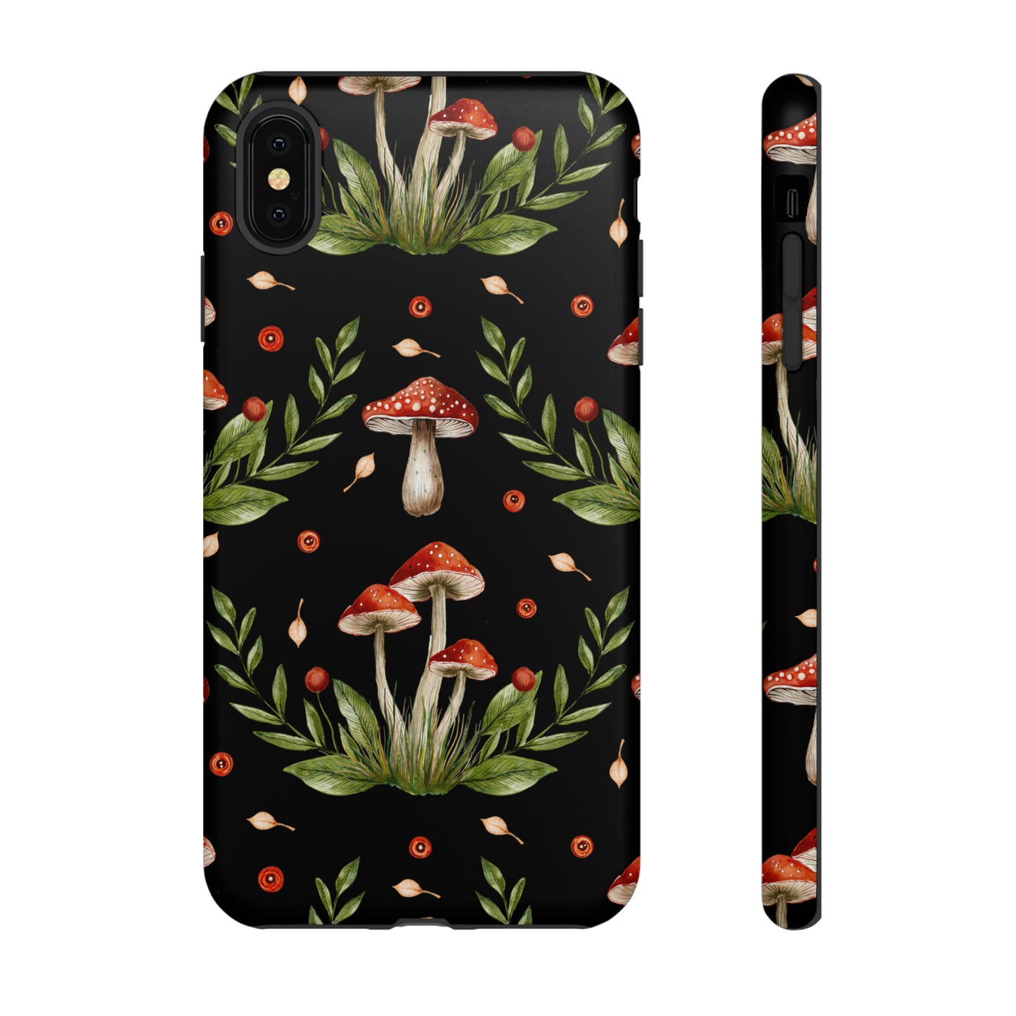 Tough Cases / Phone Case - Red/Black Mushrooms