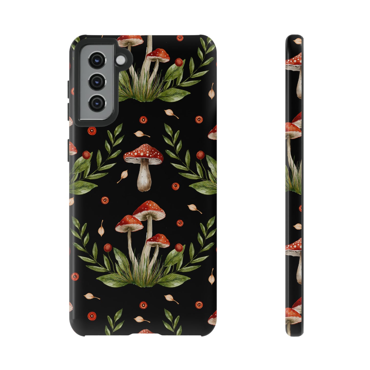 Tough Cases / Phone Case - Red/Black Mushrooms