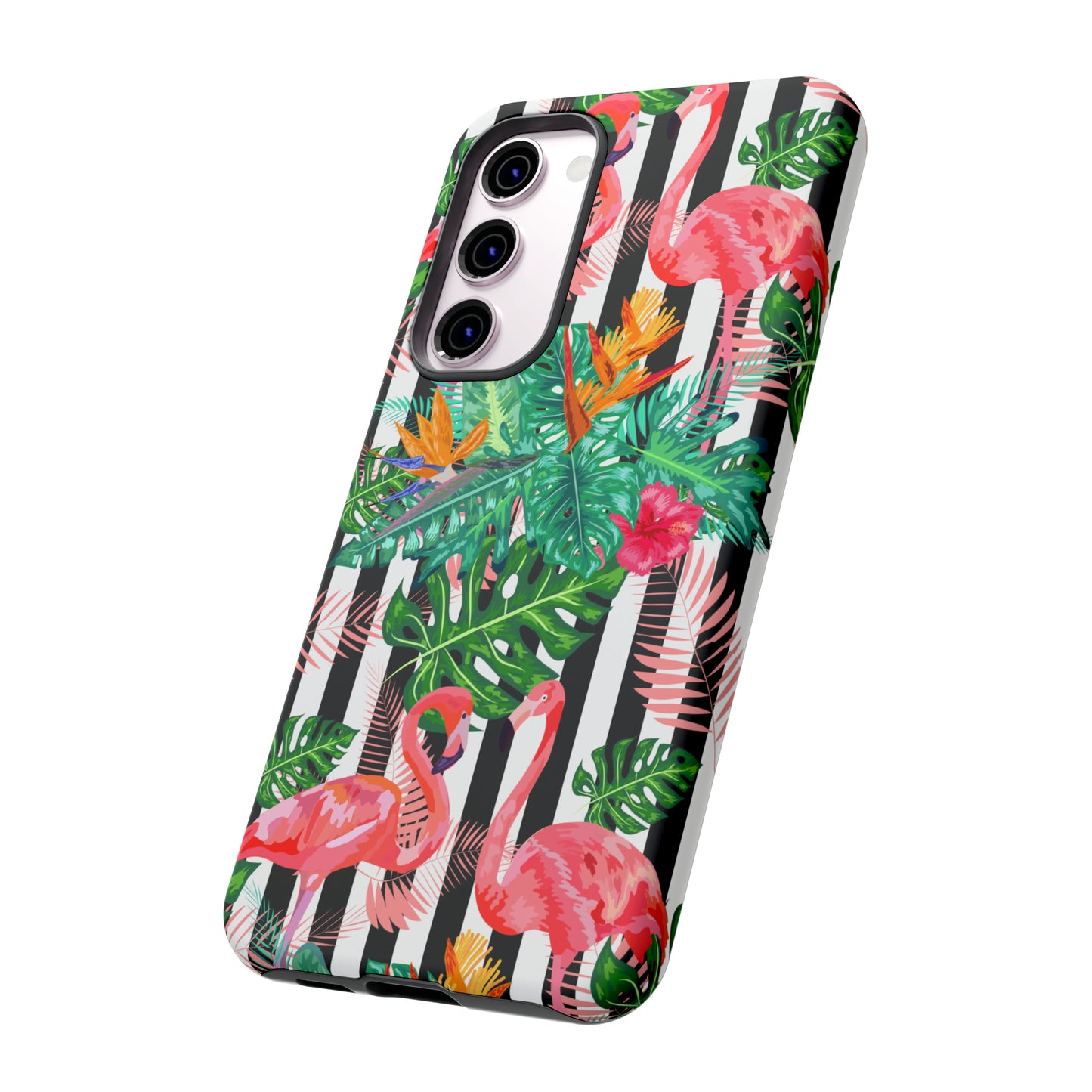 Tough Cases / Phone Case - flamingos with Black Lines