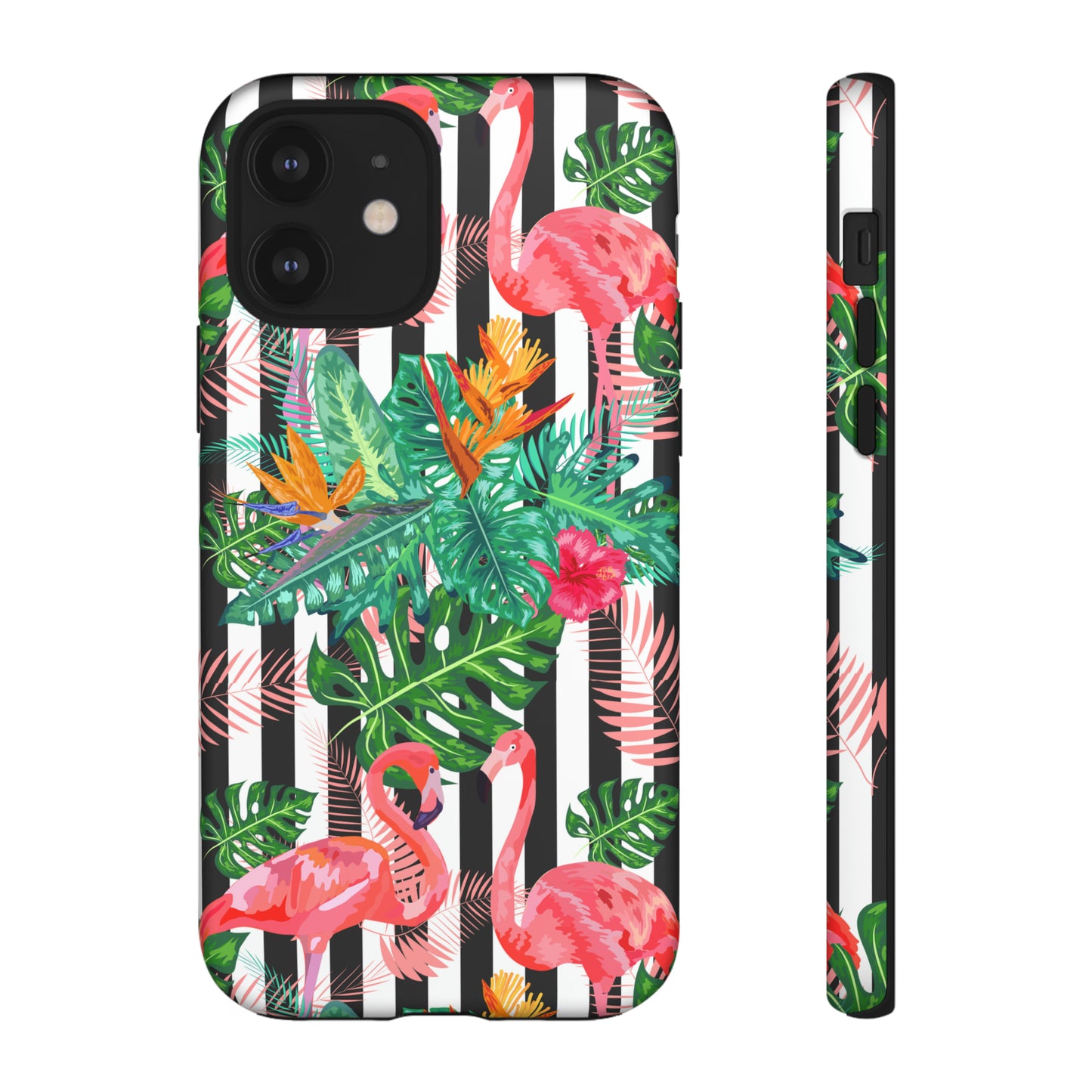 Tough Cases / Phone Case - flamingos with Black Lines