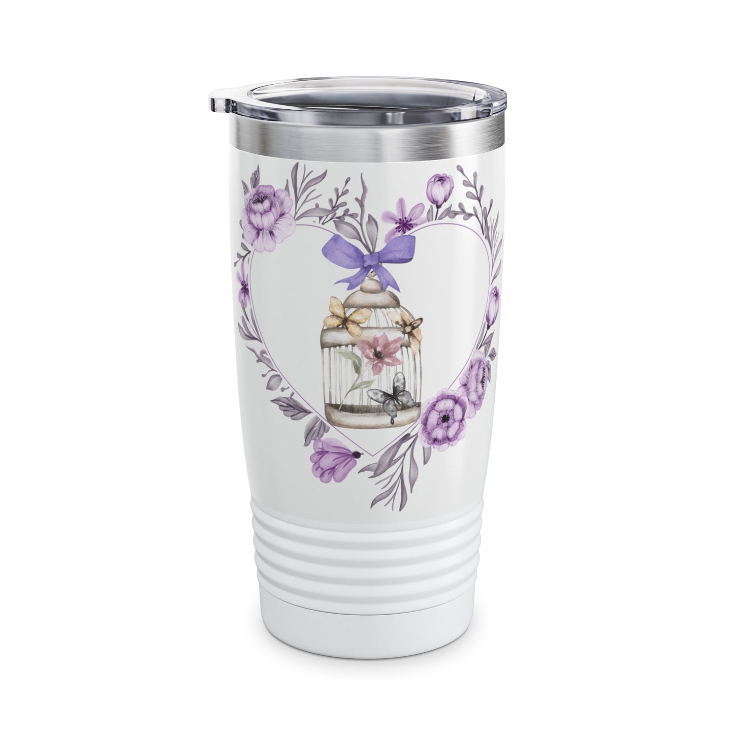 Ringneck Tumbler, 20oz - Heart w/Birdcage