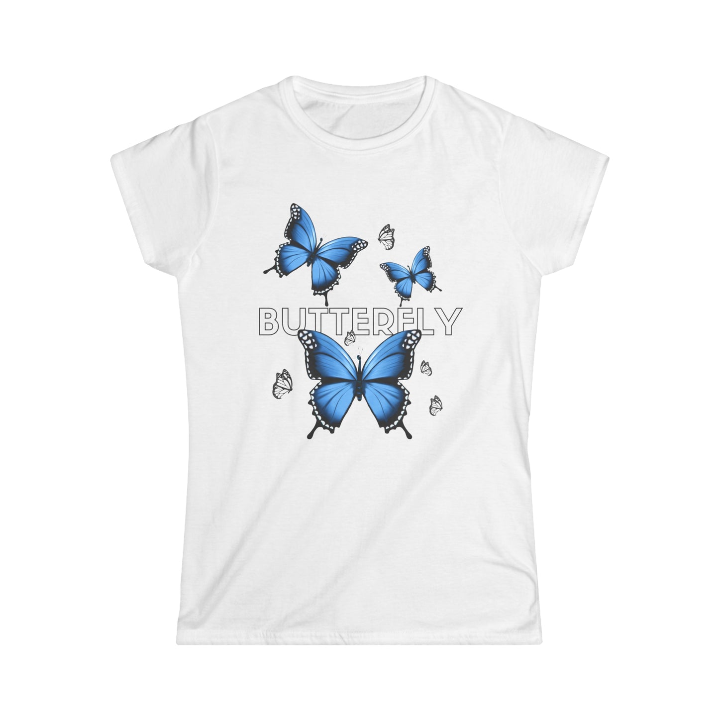 Women's Tee Softstyle Tee - Blue Butterfly