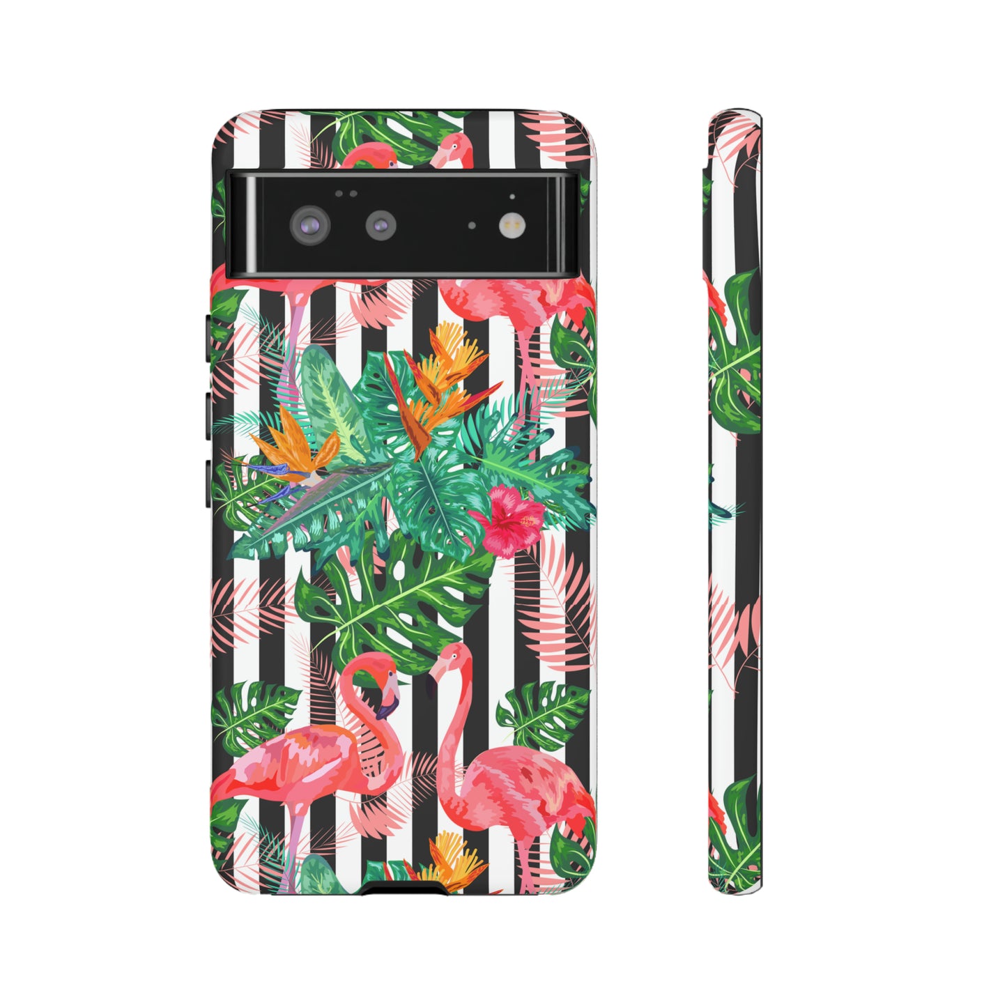 Tough Cases / Phone Case - flamingos with Black Lines