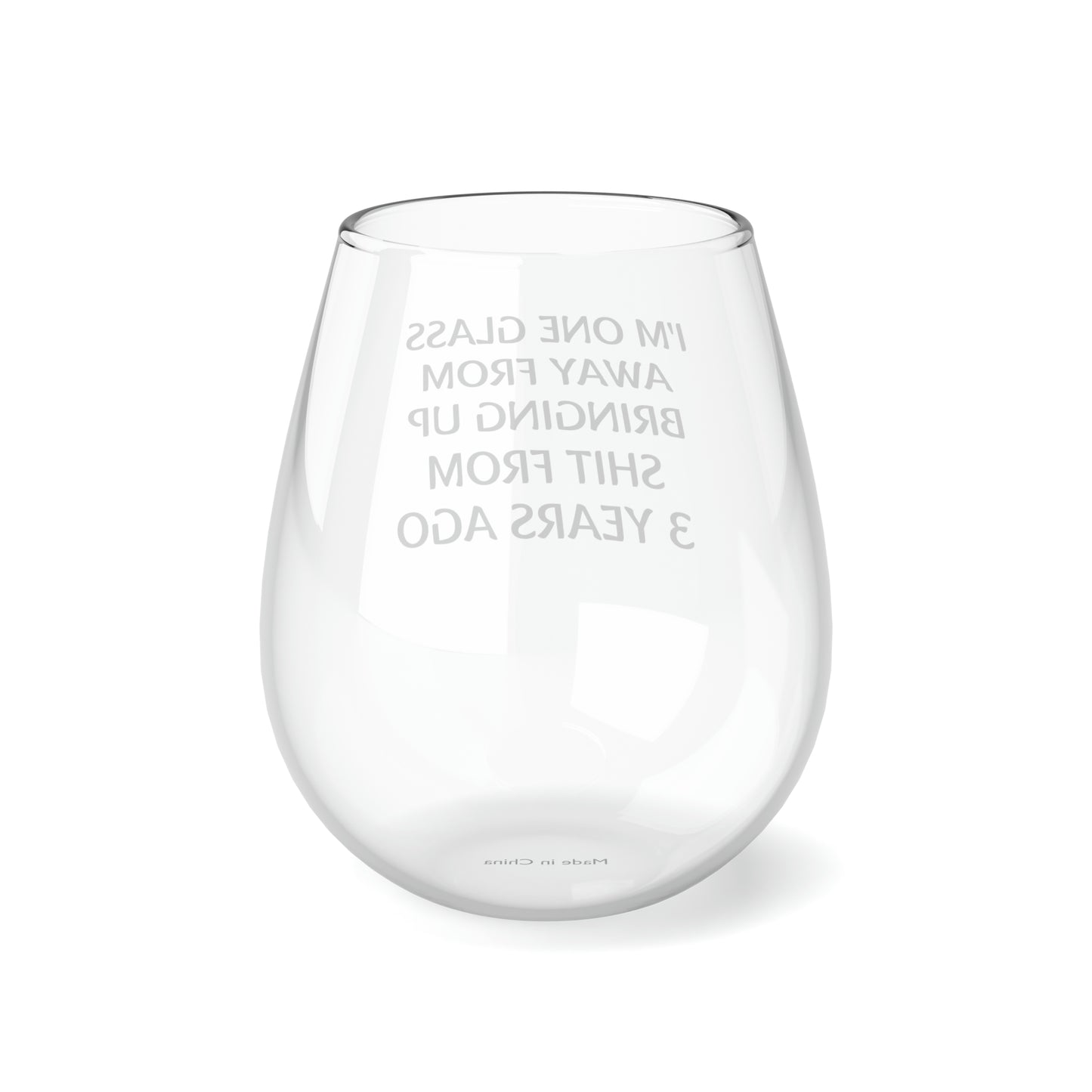 Stemless Wine Glass, 11.75oz - 3 Years Ago