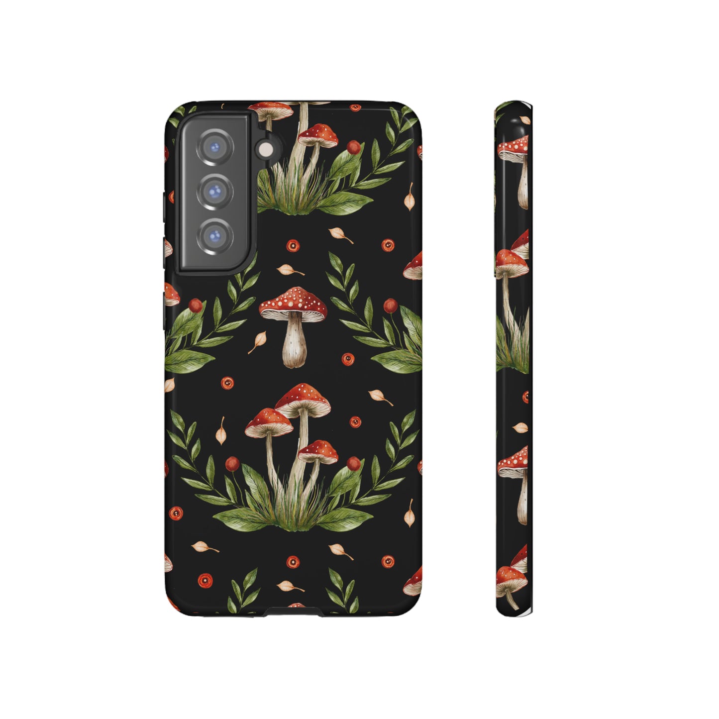 Tough Cases / Phone Case - Red/Black Mushrooms