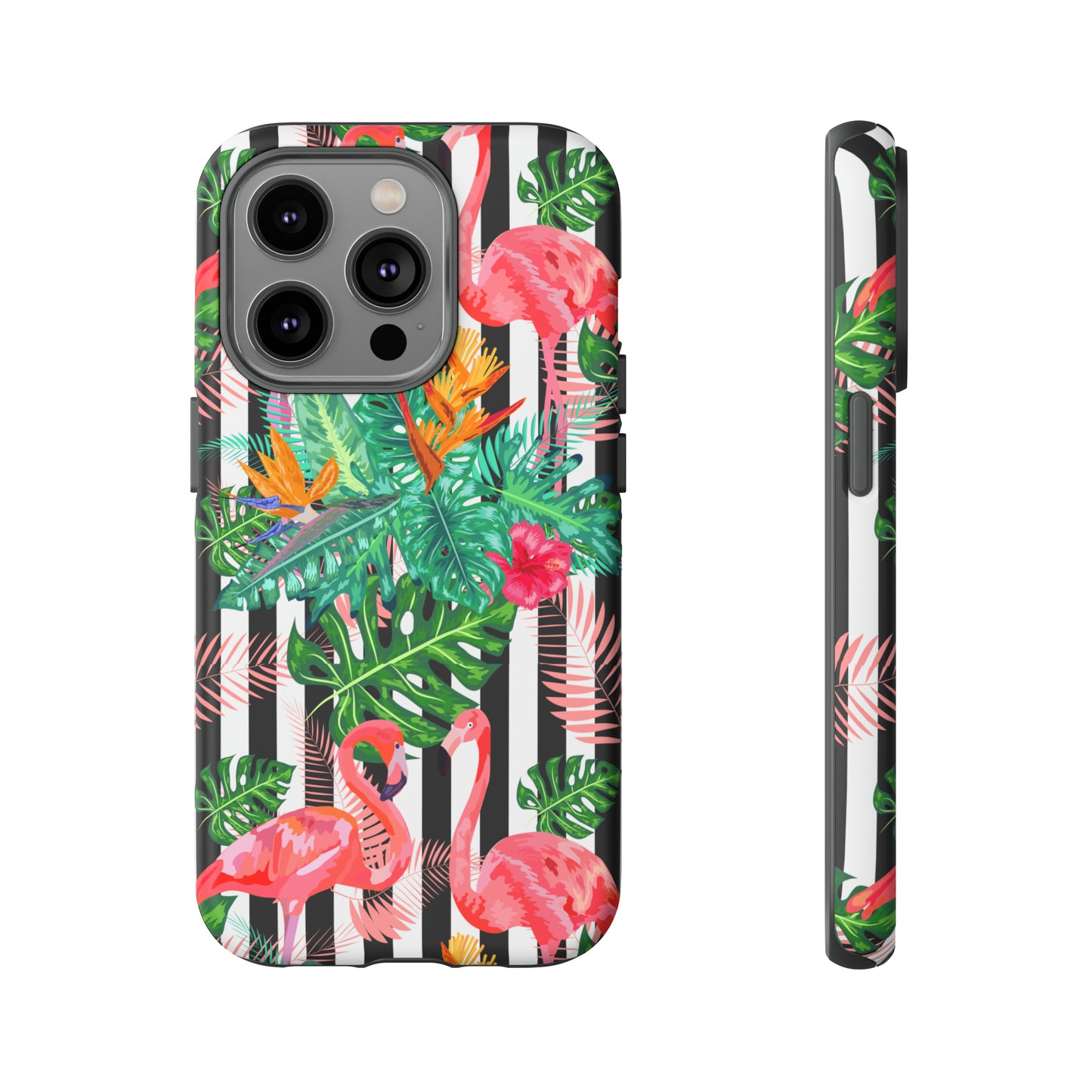 Tough Cases / Phone Case - flamingos with Black Lines