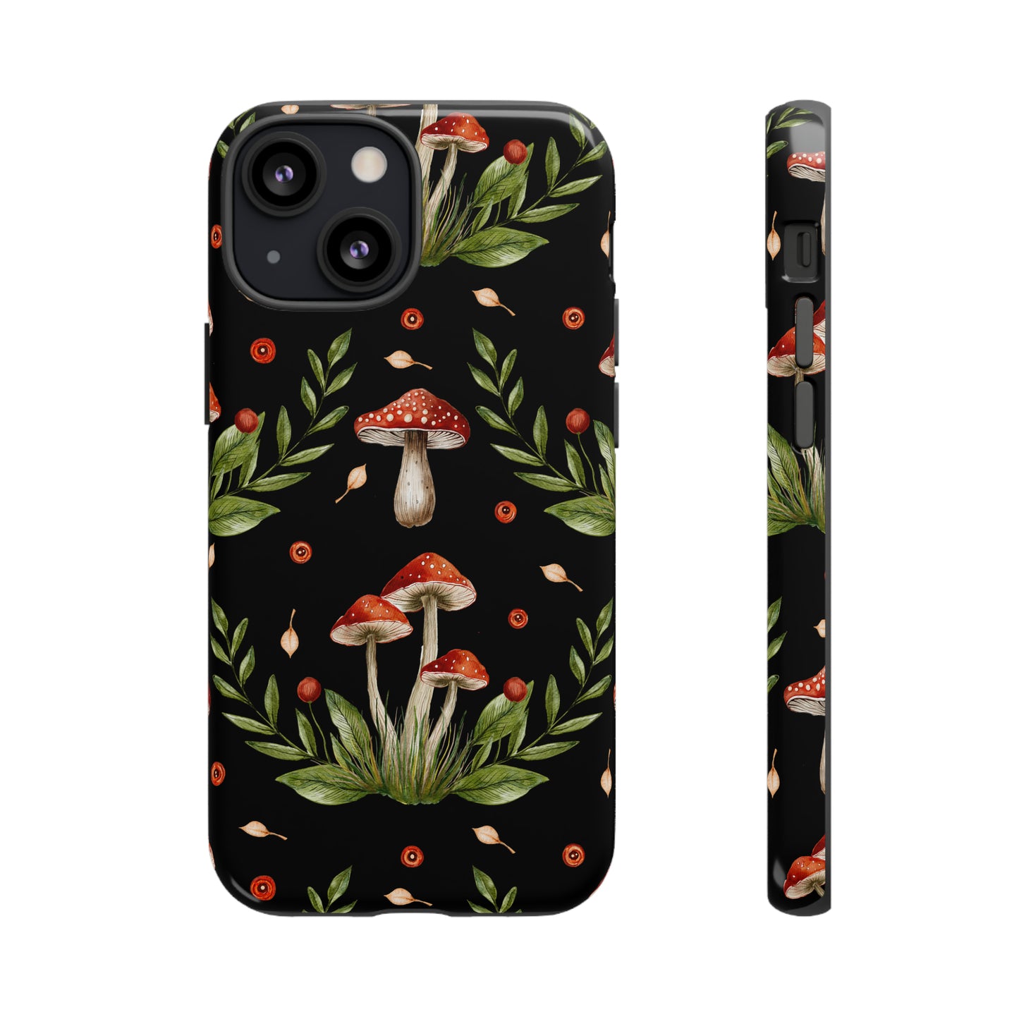 Tough Cases / Phone Case - Red/Black Mushrooms