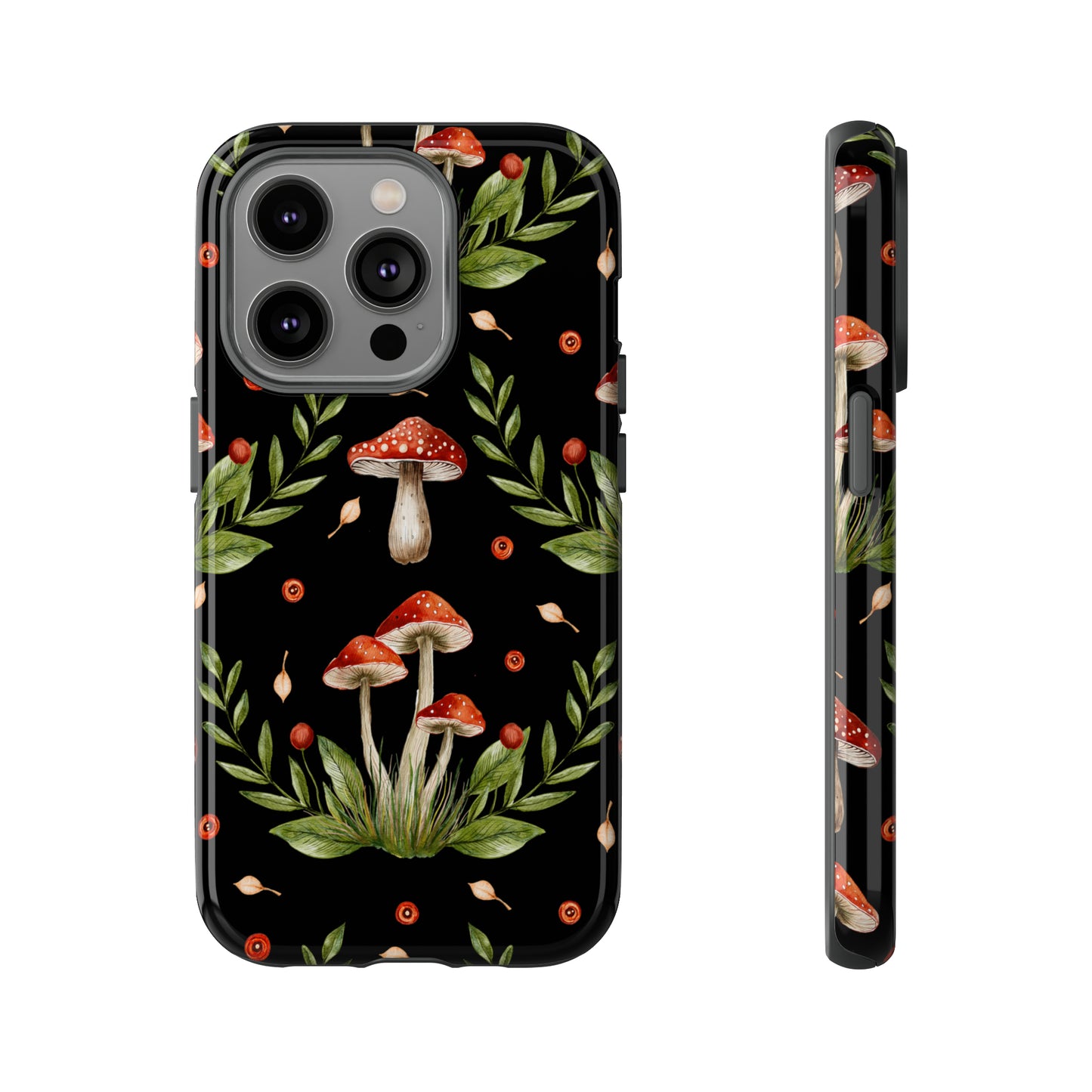 Tough Cases / Phone Case - Red/Black Mushrooms