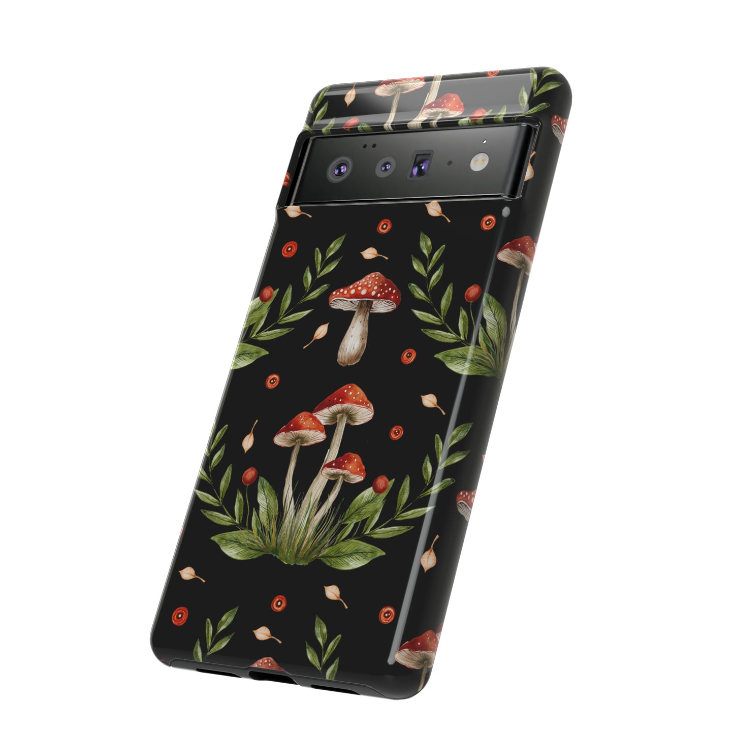 Tough Cases / Phone Case - Red/Black Mushrooms