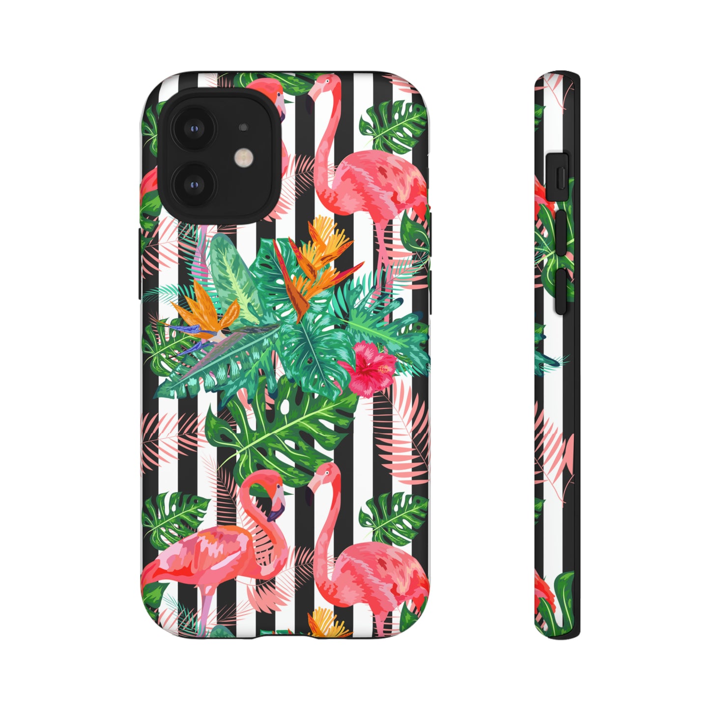 Tough Cases / Phone Case - flamingos with Black Lines