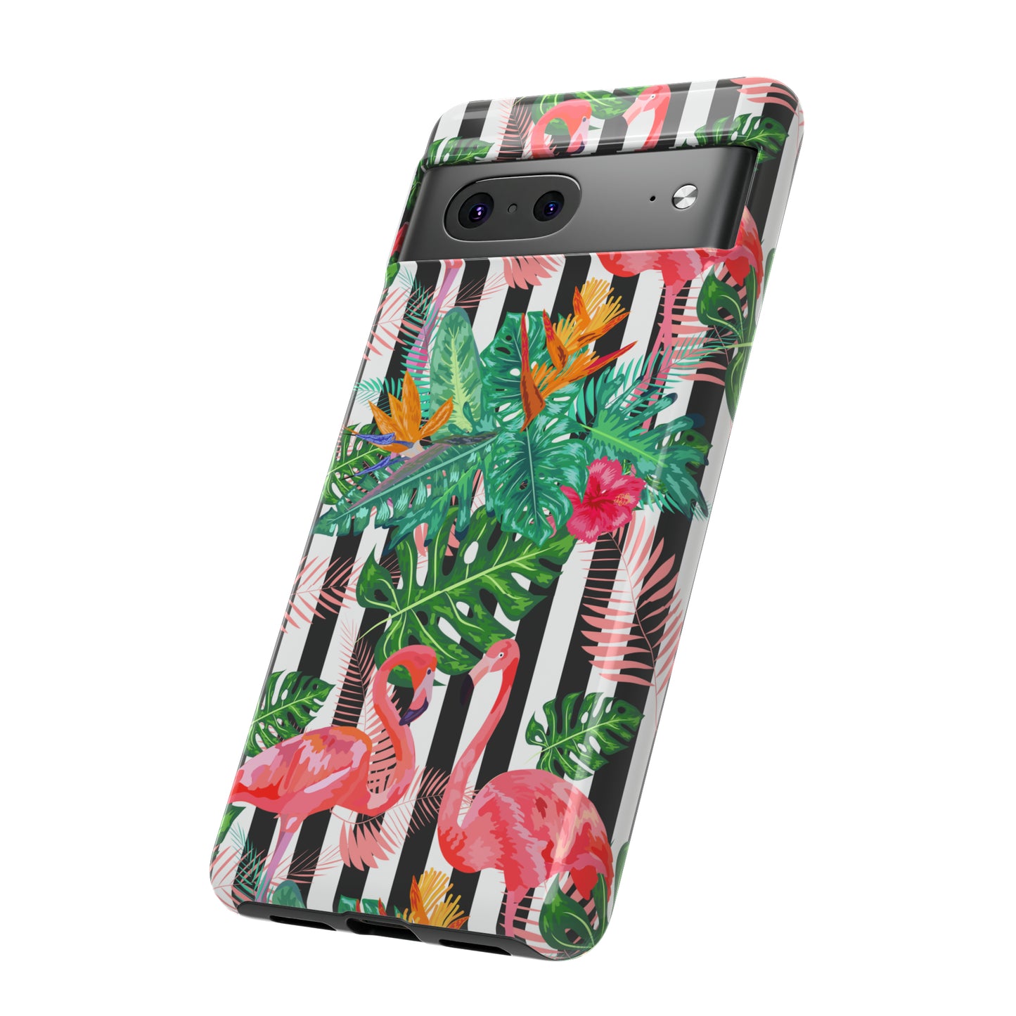 Tough Cases / Phone Case - flamingos with Black Lines