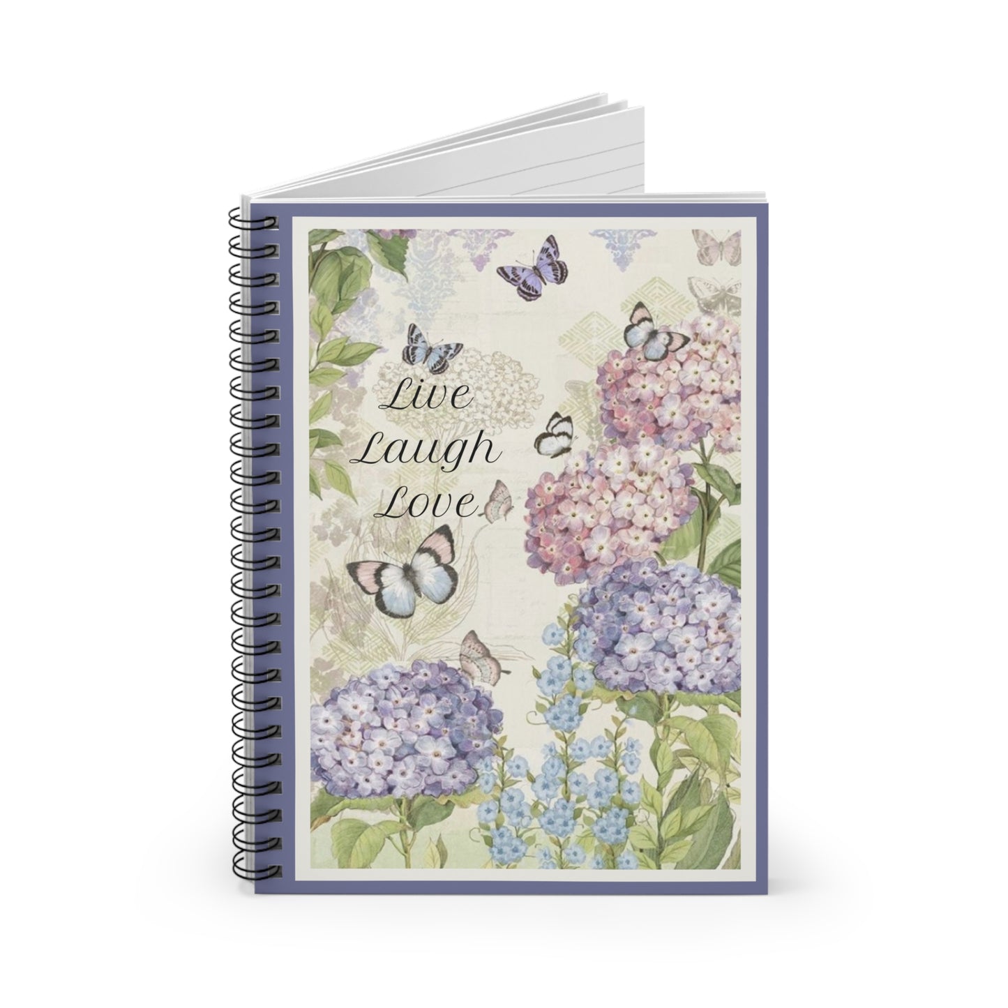 Spiral Notebook - Ruled Line - Live Laugh Love